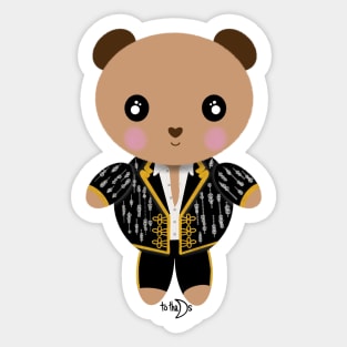 Sparkly jacket bear Sticker